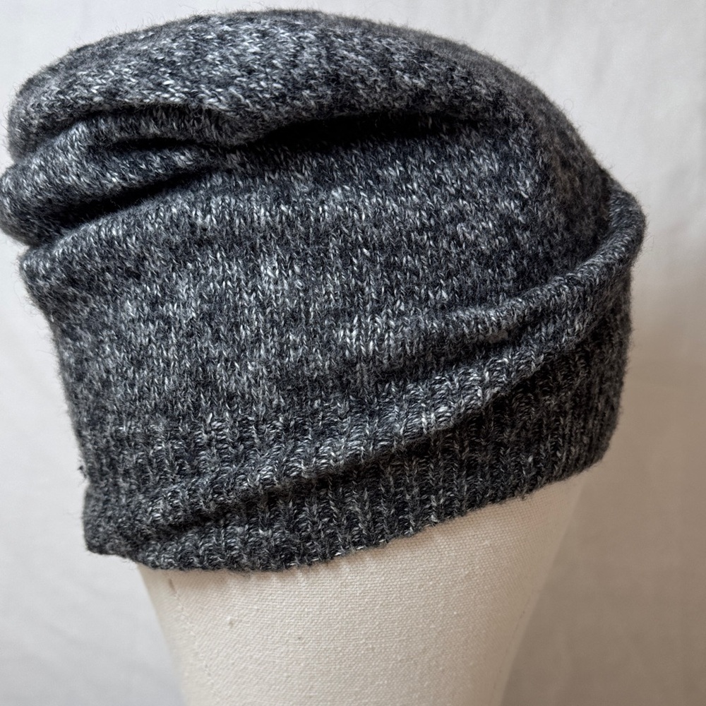 Aerie Gray Textured Knit Hat. - Picture 5 of 9
